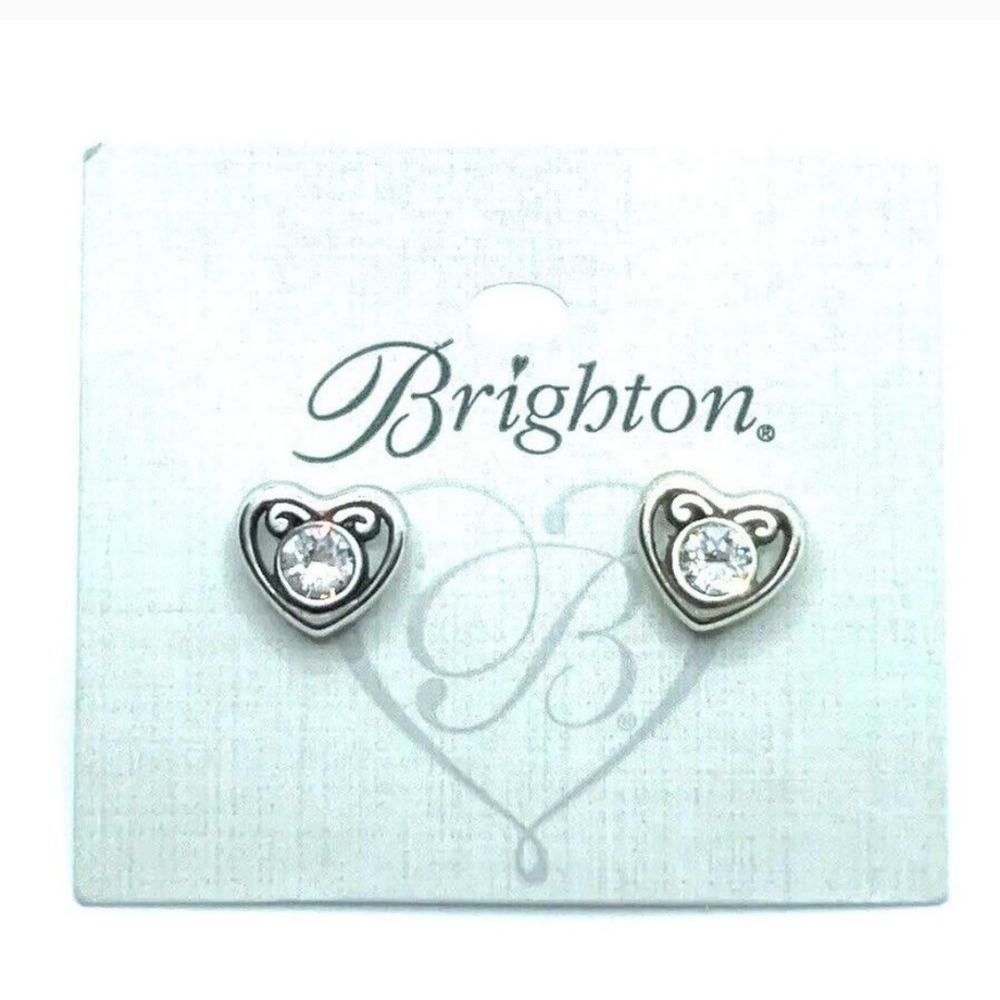 Brighton Silver Heart Earrings